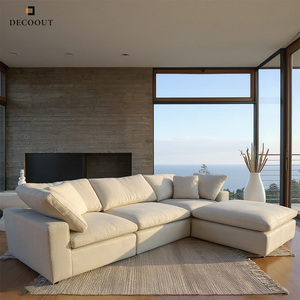 Set Sofa Seksional Modern yang Dapat Dibalik Bentuk-U Modular Berlapis Kain Desain Modern Furnitur Sofa Seksional - Product Image 6