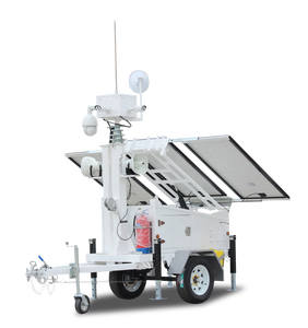 Système de caméra de surveillance PTZ 4K 8MP monté sur panneau solaire en silicium monocristallin, étanche IP65 pour la surveillance de chantier - Product Image 1