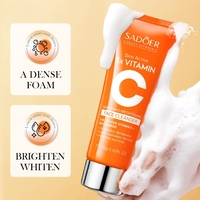 Krim Pembersih Wajah OEM Whitening Mineral Deeply Cleansing Pores Refreshing VC Hyaluronic Acid Amino Acid