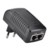 Injecteur PoE Gigabit 48V 0,5A 24W, adaptateur PoE passif IEEE 802.3af pour caméra IP, point d'accès WiFi