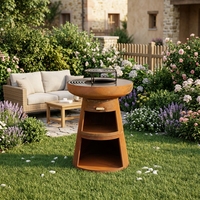 Brasero d'extérieur en Corten de haute qualité, facile à nettoyer, pour la cuisson, idéal pour la cour.