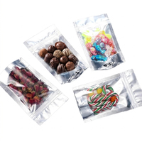 Sachet Doypack en aluminium transparent simple face avec logo personnalisé, haute barrière, en plastique laminé Mylar, pour emballage alimentaire de noix