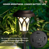 Lampe solaire LED d'extérieur étanche IP44 pour pelouse, allée et rue, éclairage moderne et lumineux, vente en gros directe usine Vietnam