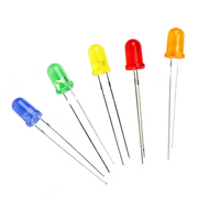 Perles LED rondes de 3 mm avec lentille transparente rouge, verte, bleue, jaune, voyant lumineux