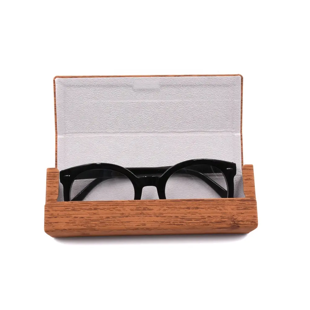 Logo ile Bestpackaging el yapımı gözlük kılıfı özel gözlükler kılıfları deri güneş gözlüğü durumda gözlük katlanır