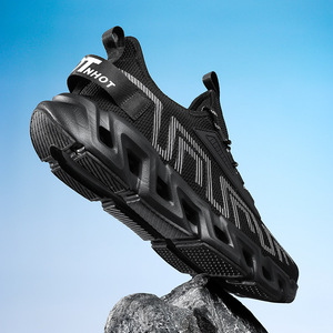 Zapatillas Deportivas para Hombre, Color Beige Verde, con Suela de Malla Transpirable, Amortiguación Antideslizante, Estilo Blade - Product Image 4