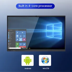 شاشة تعمل باللمس متعددة الوسائط للمدارس والروضات 55 65 86 بوصة تلفاز يعمل باللمس لوح أسود تعليم مباشر لوح أبيض تفاعلي إلكتروني