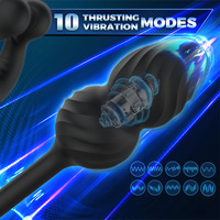 Anneau vibrant pour pénis avec contrôle par application, plug anal, perles vibrantes, masseur de prostate masculin, anneau de pénis, retardateur d'éjaculation, jouets sexuels pour hommes