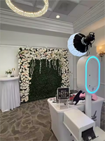 Photobooth portable 2026 facile à assembler, coque ovale pour iPad, photomaton DSLR pour mariage