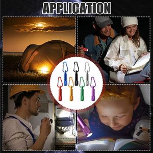 Mini lampe torche de poche porte-clés Logo personnalisé Camping en plein air Torche LED Porte-clés en métal - Product Image 4