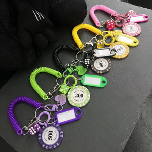 Colorido resorte alambre llavero multi-elemento bolsa encanto pareja regalo mochila accesorio - Product Image 2