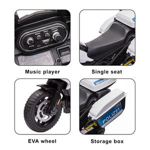 Motocyclette électrique à batterie pour enfants, homologuée BWM, très populaire, <span class=keywords><strong>12V</strong></span>, 4 roues, en plastique, style <span class=keywords><strong>police</strong></span> - Product Image 2