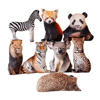 Coussin en peluche animal de la forêt simulé, imprimé double face unique, grand format, thème zoo, cadeau, vente en gros
