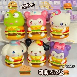 Juguetes de Peluche Sanrio Cute Burger de 10 cm, PU de Rebote Lento, Alivio del Estrés para Niños, Regalo Unisex - Product Image 1