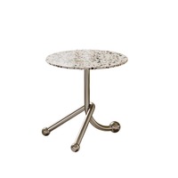 Table d'angle moderne en acier inoxydable, table basse ou table de canapé mobile pour appartement, hôpital et salon