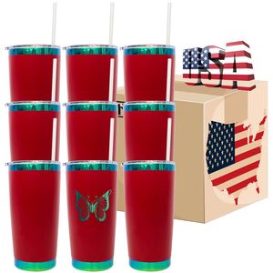 Christmas Underneath Vacuum Insulated Green Plated Red 20Oz Tumbler With Magnetic Lid - Product Image 1