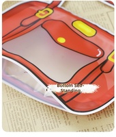 Pochette en plastique personnalisée en forme de sac à main mignon avec fermeture éclair, fenêtre transparente, réutilisable pour emballer des collations et des bonbons
