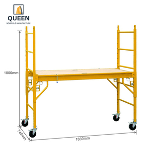 Échafaudage mobile en acier multi-usages LINYI QUEEN Baker Style, 6 pieds de haut, haute résistance, résistant à la corrosion, revêtement poudré, pour extérieur - Product Image 2
