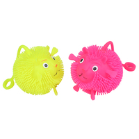 Jouet Yoyo à visage souriant à presser, balle gonflable à visage d'animal mignon, balles lumineuses pour enfants