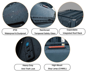 Capot rigide en aluminium RDX pour pick-up 4x4, compatible <span class=keywords><strong>Ford</strong></span> <span class=keywords><strong>Ranger</strong></span> <span class=keywords><strong>2018</strong></span>, type <span class=keywords><strong>Hard</strong></span> <span class=keywords><strong>Top</strong></span> Canopy <span class=keywords><strong>Ford</strong></span>+<span class=keywords><strong>ranger</strong></span>+truck+topper - Product Image 5