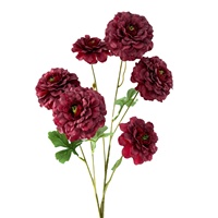 Flores Artificiales de Peonía de 6 Cabezas, Decoración de Seda para Bodas, Salón, Hogar, Sala de Estar, 6 Cabezas, Tallo Único, 78 cm