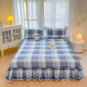 Extra Large <strong>Size</strong> 100% Pure Cotton Printed Bed Skirt Romantic Ruffled Lace Edge Dust Mattress Cover <strong>Valance</strong> for <strong>King</strong> Mattress - Product Image 6