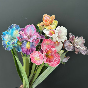 Flores Artificiales E-688, <span class=keywords><strong>Iris</strong></span> Artificiales de Tallo Largo, Ramas de Flores de <span class=keywords><strong>Iris</strong></span> Individuales, Gran Venta - Product Image 3