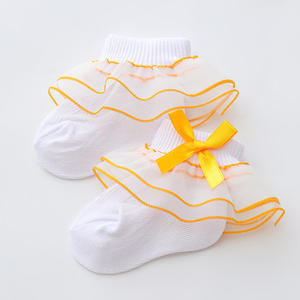 جوارب دانتيل أميرات قطنية بتمشيط ناعم للأطفال حديثي الولادة شورت كشكش جيد التهوية للفتيات في الصيف والربيع - Product Image 5