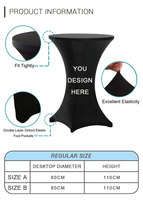 Housse de table extensible personnalisée, décorative, pour tables rondes, jupes de table élastiques, nappes pour banquets, mariages, fêtes et événements