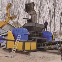 Broyeur de Chariots à Deux Arbres Grande Capacité Type 2000 pour Déchiquetage de Voitures, Moteur 132KW*2 pour Aluminium et Acier Inoxydable de Haute Performance