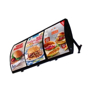 กล่องไฟ LED แบบโค้งด้านเดียว ป้ายเมนูเบอร์เกอร์ กล่องไฟ ป้ายโฆษณา - Product Image 1