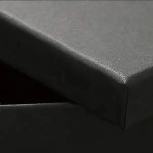 Готовая к отправке черная Подарочная коробка из твердой крафт-бумаги с крышкой, изысканная упаковочная коробка с ремнем, картонная коробка для упаковки ювелирных изделий