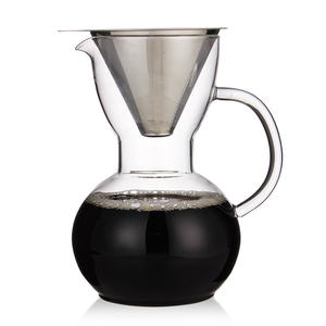 หม้อแก้วบอโรซิลิเกตทนความร้อนแฮนด์เมดเหมาะสำหรับการต้มในบ้านด้วย<span class=keywords><strong>กาแฟ</strong></span><span class=keywords><strong>สด</strong></span> - Product Image 1