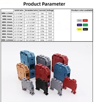 Bloc de bornes à vis en laiton Aptonpower MRK, coloré, haute intensité, 600V 250A, MRK-4, montage sur rail DIN, connexion de fils