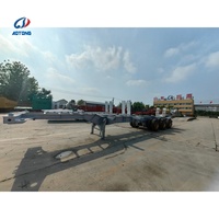 Semi-remorque squelette Aotong pour le transport de conteneurs maritimes 20 pieds et 40 pieds