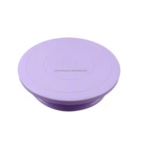 Vente en gros d'assiettes à gâteaux rotatives en plastique plateau tournant support de décoration de pâtisserie personnalisé tasse moulée facile à utiliser pour la cuisson boîte en PP