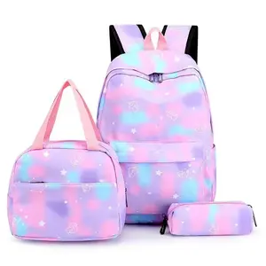 Rucksack für Mädchen Schulbuch taschen Regenbogen rucksack Schult aschen für College-Frauen