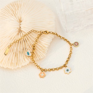 Hip Hop Colorful <b>Cute</b> Jewelry Charm Flower Necklace <b>Bracelet</b> Earring Enamel Jewelry Set - Product Image 6