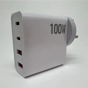 Carregador PD 100W GaN QC3.0 multifuncional tipo C USB 4 portas adaptadores de energia para laptop tablet celular