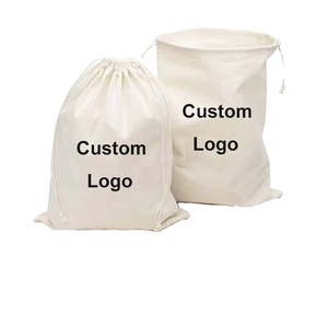 Wholesale Eco-Friendly Organic Cotton Drawstring Jewelry Gift Pouch Custom Logo <b>Folding</b> Style Multi-Size Dust <b>Bag</b> Option - Product Image 1