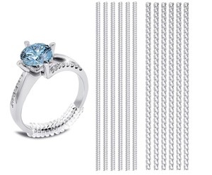 <span class=keywords><strong>Ajustador</strong></span> <span class=keywords><strong>de</strong></span> tamaño <span class=keywords><strong>de</strong></span> anillo invisible, 4 tamaños para diferentes anchos <span class=keywords><strong>de</strong></span> banda, protectores <span class=keywords><strong>de</strong></span> anillo <span class=keywords><strong>de</strong></span> <span class=keywords><strong>silicona</strong></span> en espiral para mujeres y hombres - Product Image 1