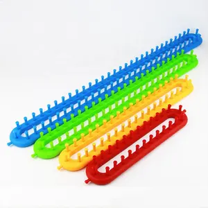 Fancy Yarn Hand Knitting Loom Plastic Long Colorful Home DIY Knitting Set For Embroidery Knitting Case