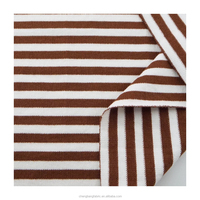 Chengbang tejer a granel hilo teñido raya blanca 100% algodón french terry para sudaderas con capucha, sudadera