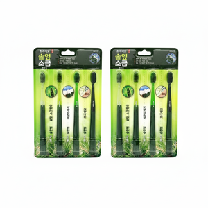 Lot de 4 brosses à dents manuelles Discount Median Songcheon à poils souples en nylon, manche en plastique, pour usage domestique, lot de 2 pour le brossage des dents - Product Image 1