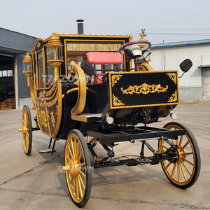 Royal Luxury 4-Wheel Electric Horse Carriage <b>Trailer</b> Wedding Events Horse Drawn Wagon Customized Color/Size/Seats - Product Image 3