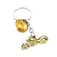 Porte-clés en métal style casque de moto rétro, mousqueton, style ballon, résistant, pour décoration de sac de voiture, sac à main, cadeau pour motard