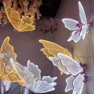 Ala di <span class=keywords><strong>farfalla</strong></span> in acrilico bianco gigante Mariposas Gigantes per eventi di festa di nozze e decorazioni Quinceanera fonte di luce a LED - Product Image 5