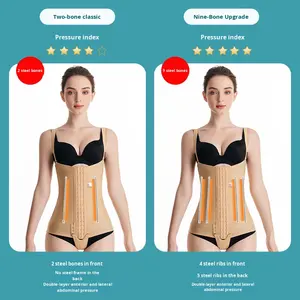 Prenda moldeadora de cuerpo posliposucción para mujer Cintura de compresión firme Adelgazamiento Levantamiento de glúteos Fajas para <span class=keywords><strong>liposucción</strong></span> de <span class=keywords><strong>abdomen</strong></span> - Product Image 4