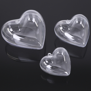 SUNSHING Factory <b>Clear</b> <b>Plastic</b> Heart Ornaments Christmas Wedding Fillable Baubles Heart Shaped Jewelry Box Candy Gift <b>Container</b> - Product Image 1