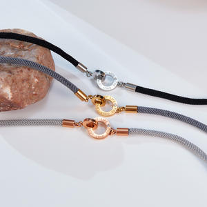 Nueva joyería de moda pareja de acero inoxidable <span class=keywords><strong>amor</strong></span> infinito pulsera de cuerda trenzada para hombres mujeres regalo de <span class=keywords><strong>amistad</strong></span> del Día de San Valentín - Product Image 3